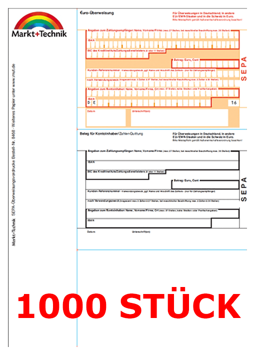 SEPA Vordrucke 1000 Stück