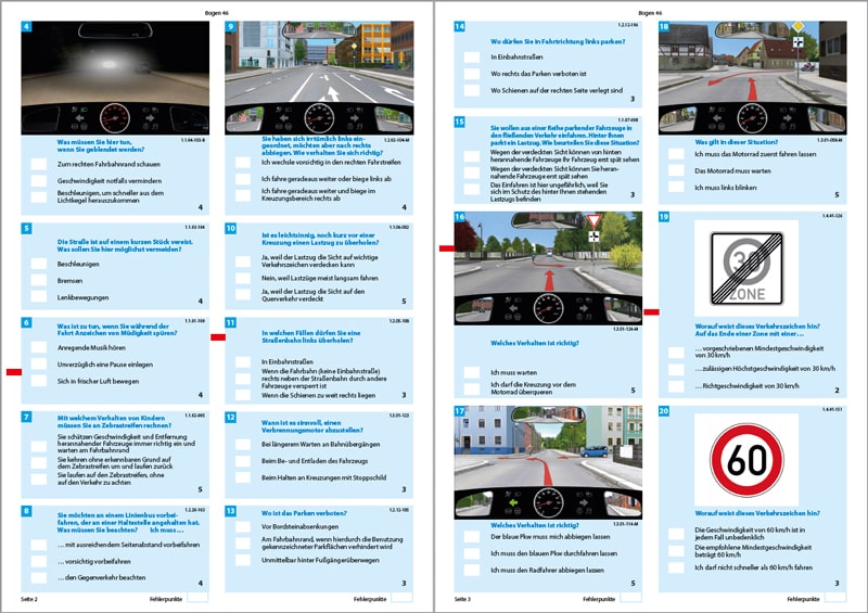 Fahrschule B - Amtliche Prüfungsbögen