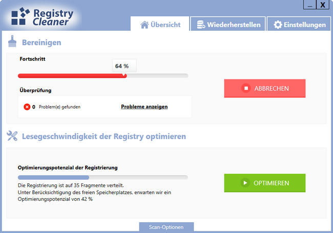 Windows Sicherheitspaket - RegCleaner