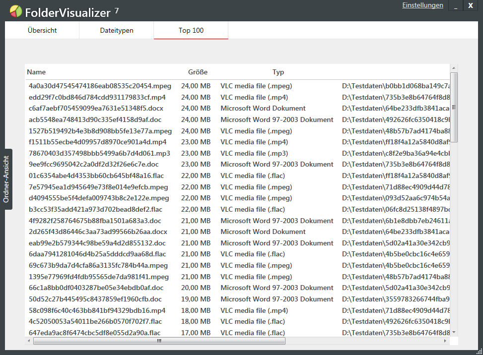 Folder Visualizer 7 - Das Röntgengerät für Ihre Festplatte
