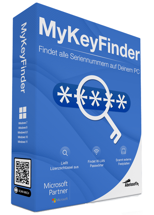 MyKeyFinder - Der Spürhund für Seriennummern
