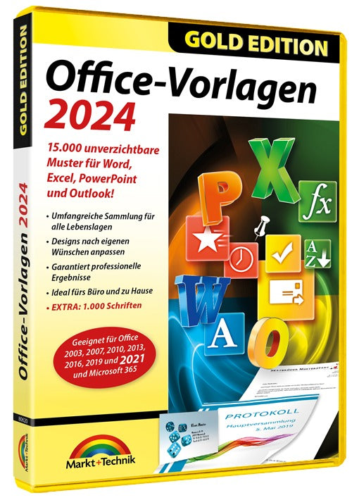 Office Vorlagen 2024 - Gold Edition