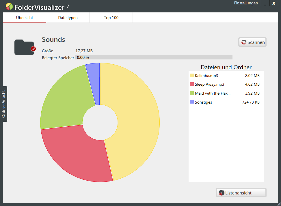 Folder Visualizer 7 - Das Röntgengerät für Ihre Festplatte
