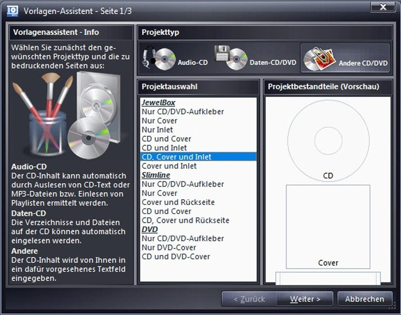 CD/DVD Druckerei 8.5