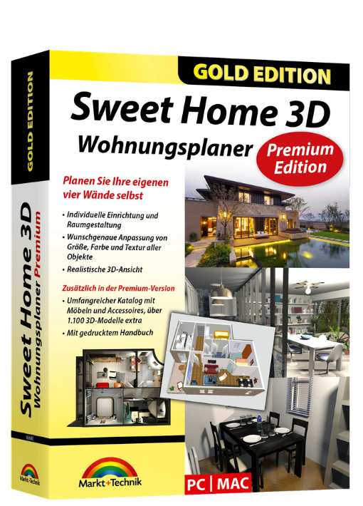 Sweet Home 3D Haus, Wohnung und Gartenplaner - Premium Edition