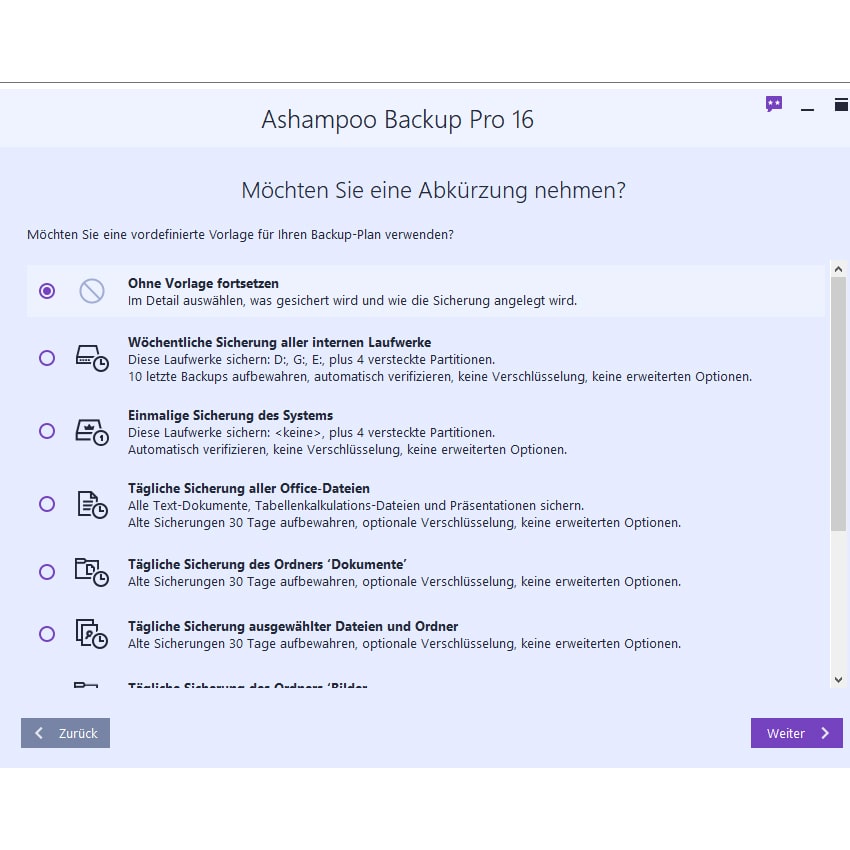 Ashampoo Backup Pro 16 - einfach zu bedienen