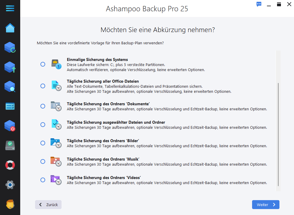 Backup zur Sicherung und Wiederherstellung von Daten und ganzen Partitionen