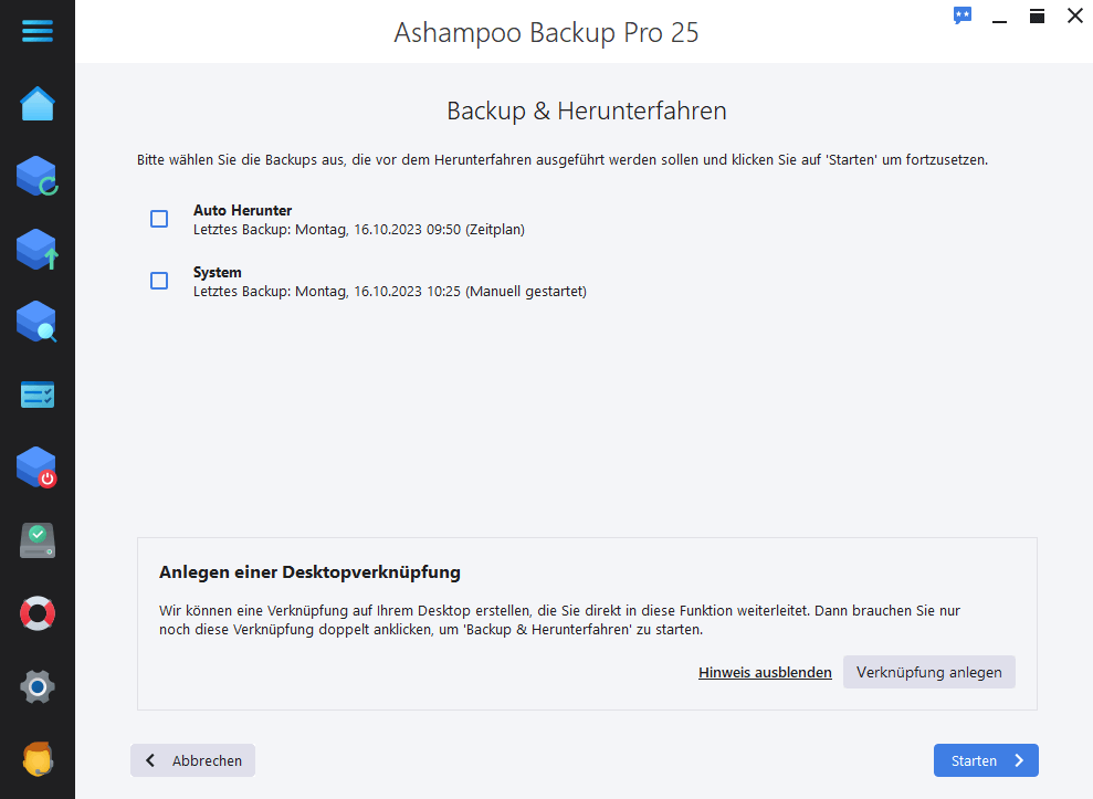 Backup zur Sicherung und Wiederherstellung von Daten und ganzen Partitionen