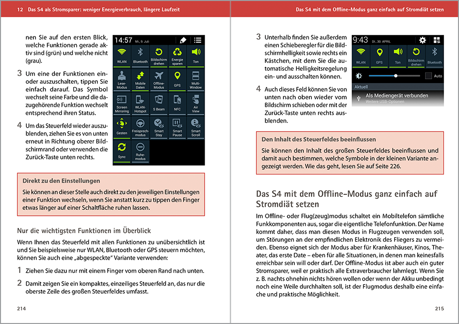 Ein verständliches Handbuch mit viele Tipps und Tricks zu den Samsung Galaxy S4 & S4 mini Smartphones.