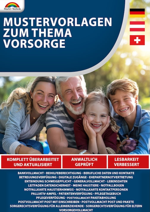 Mustervorlagenpaket 2025 zum Thema Vorsorge