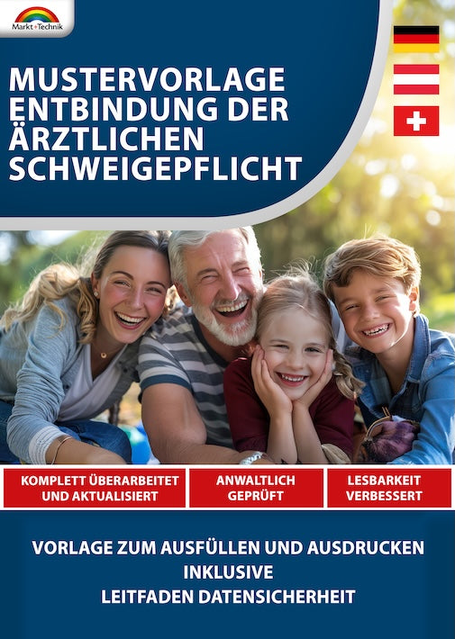 Entbindung von der ärztlichen Schweigepflicht - Mustervorlage 2025