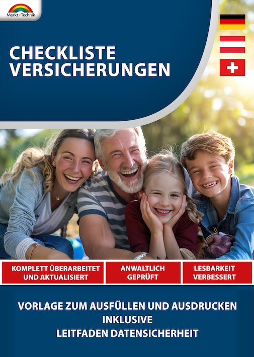 Checkliste Versicherungen - Mustervorlage 2025