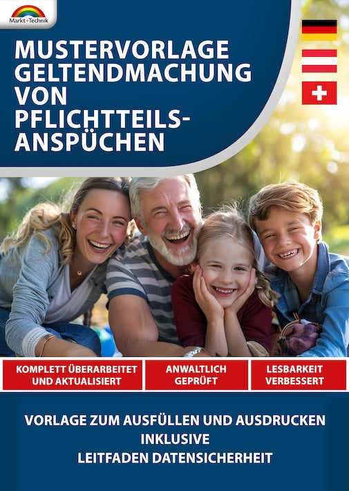 Geltendmachung von Pflichtteilsansprüchen - Mustervorlage 2025