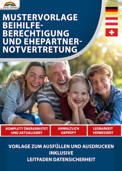 Beihilfeberechtigung und Ehepartnernotvertretung - Mustervorlage 2025