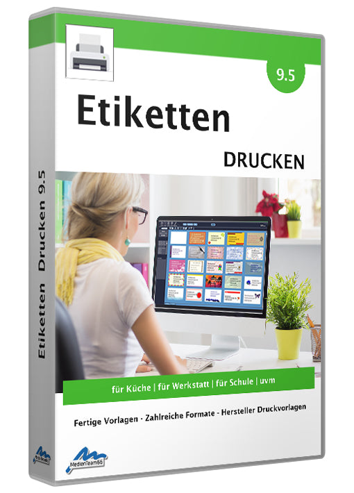 Etiketten Drucken 9.5 inkl. 20.000 Cliparts