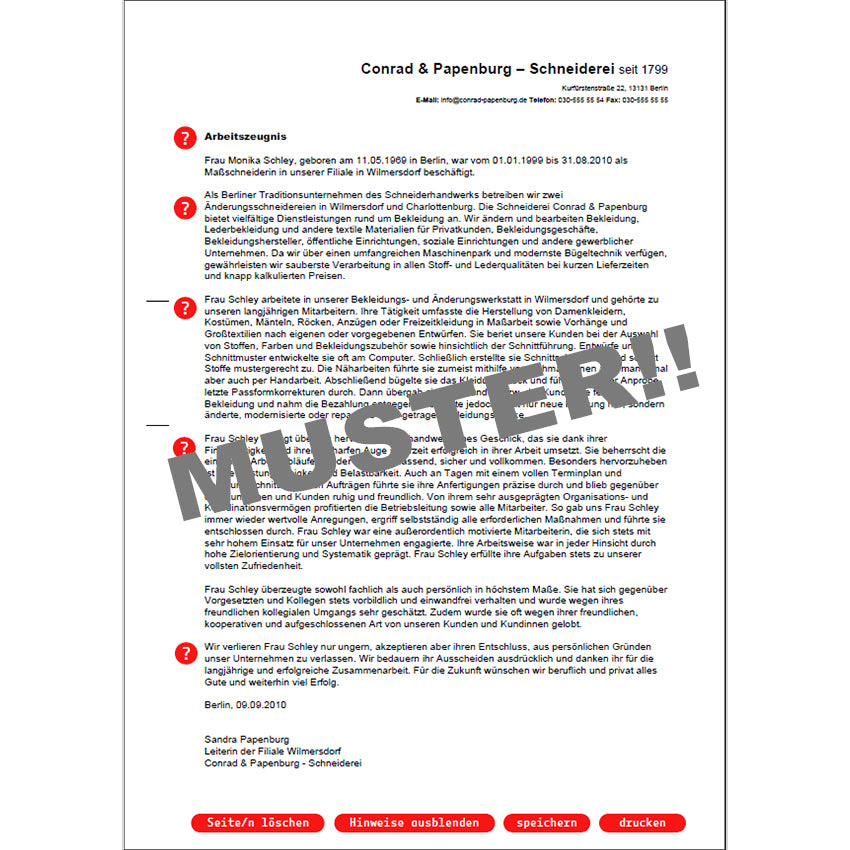 Arbeitszeugnis Note Eins Mustervorlage als DOC und PDF Markt+Technik Verlag GmbH Arbeitszeugnis Note Eins Mustervorlage als DOC und PDF Markt+Technik Verlag GmbH