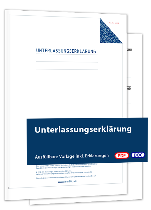 Unterlassungserklärung - Mustervorlage