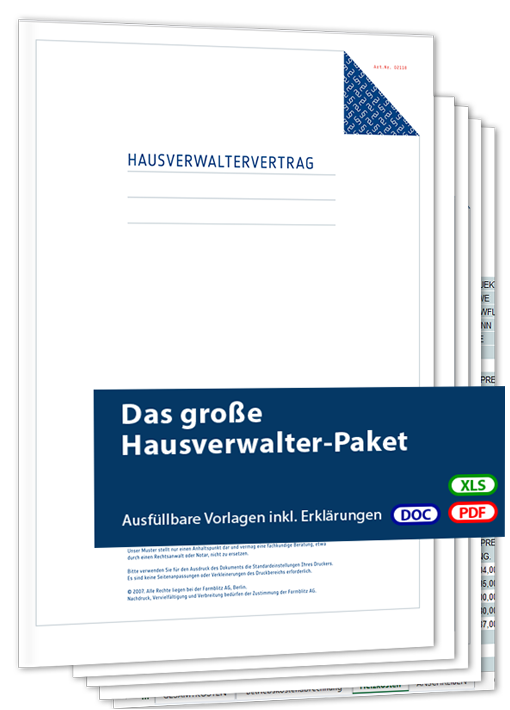 Das große Hausverwalter-Paket - Mustervorlagen