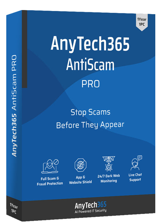 AnyTech365 AntiScam Pro - Jahreslizenz für 1 PC