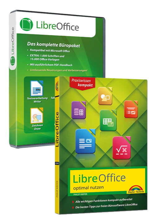 LibreOffice Paket inkl. PDF Handbuch, Cliparts, Schriften und Vorlagen