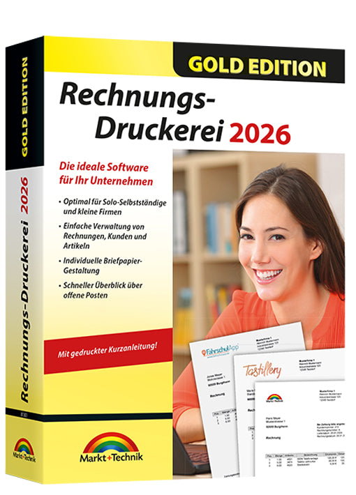 Rechnungs-Druckerei 2026 Gold Edition