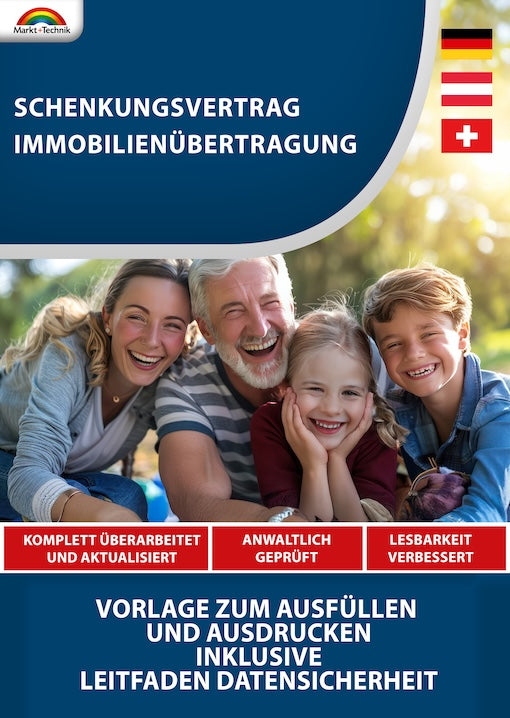 Schenkungsvertrag Immobilienübertragung - Mustervorlage 2026