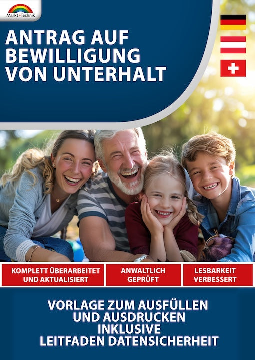 Antrag auf Bewilligung von Unterhalt - Mustervorlage 2026