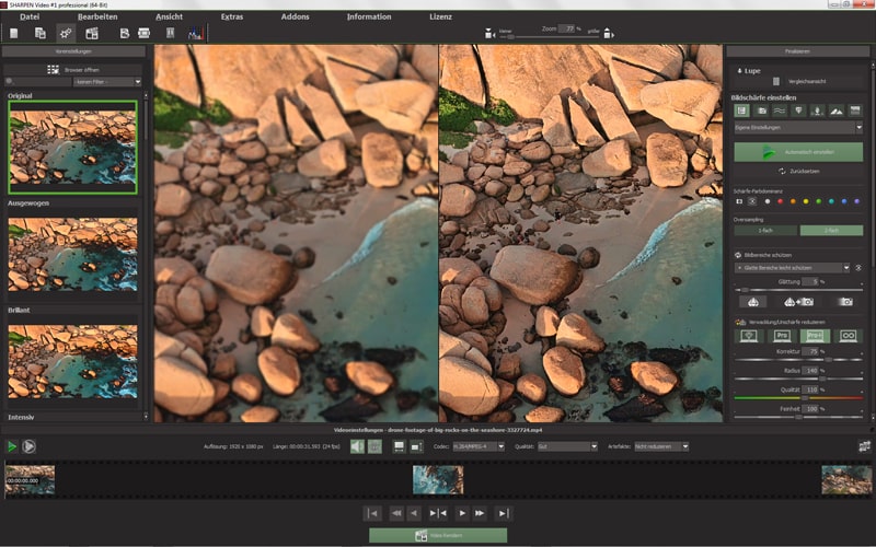 SHARPEN Video #1 professional - Nachschärfen von Videos
