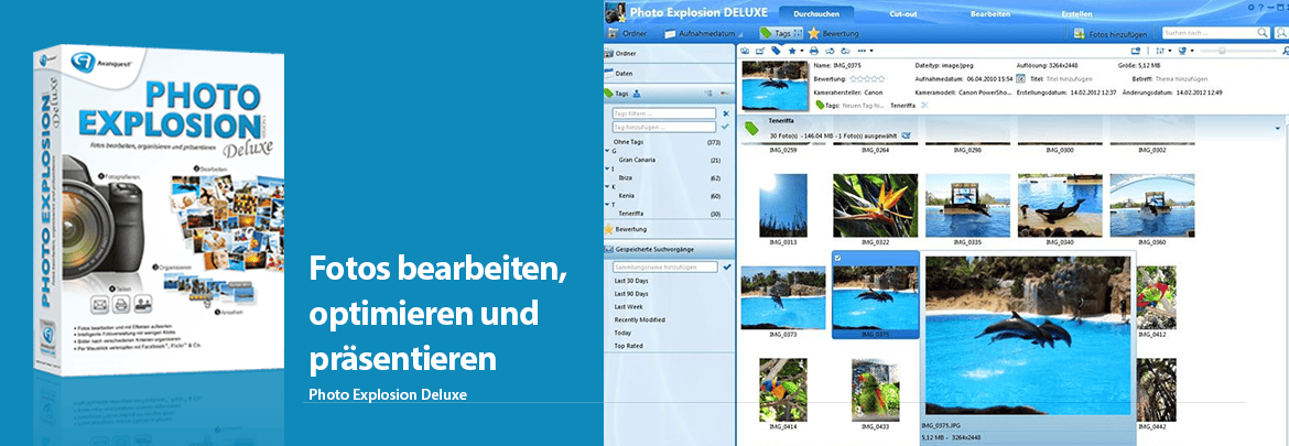Photo Explosion 5 Deluxe - Fotos und Bilder bearbeiten