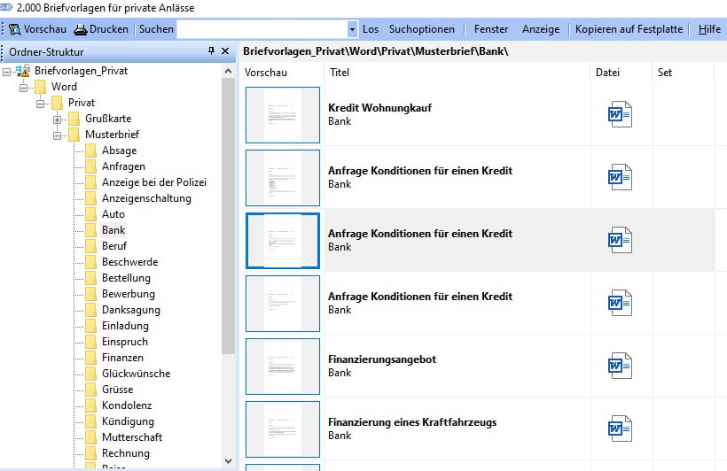 2.000 Musterbriefe für Word