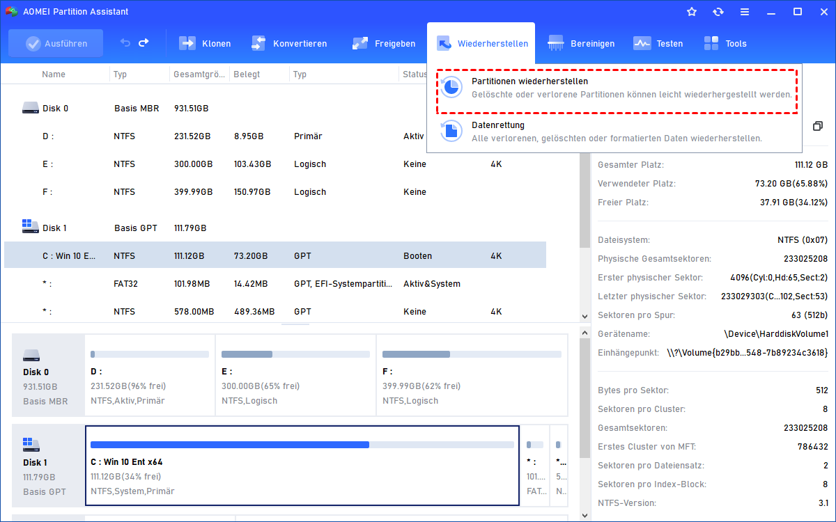 Professionelle Partitionssoftware für Windows zur Verwaltung von Festplatten