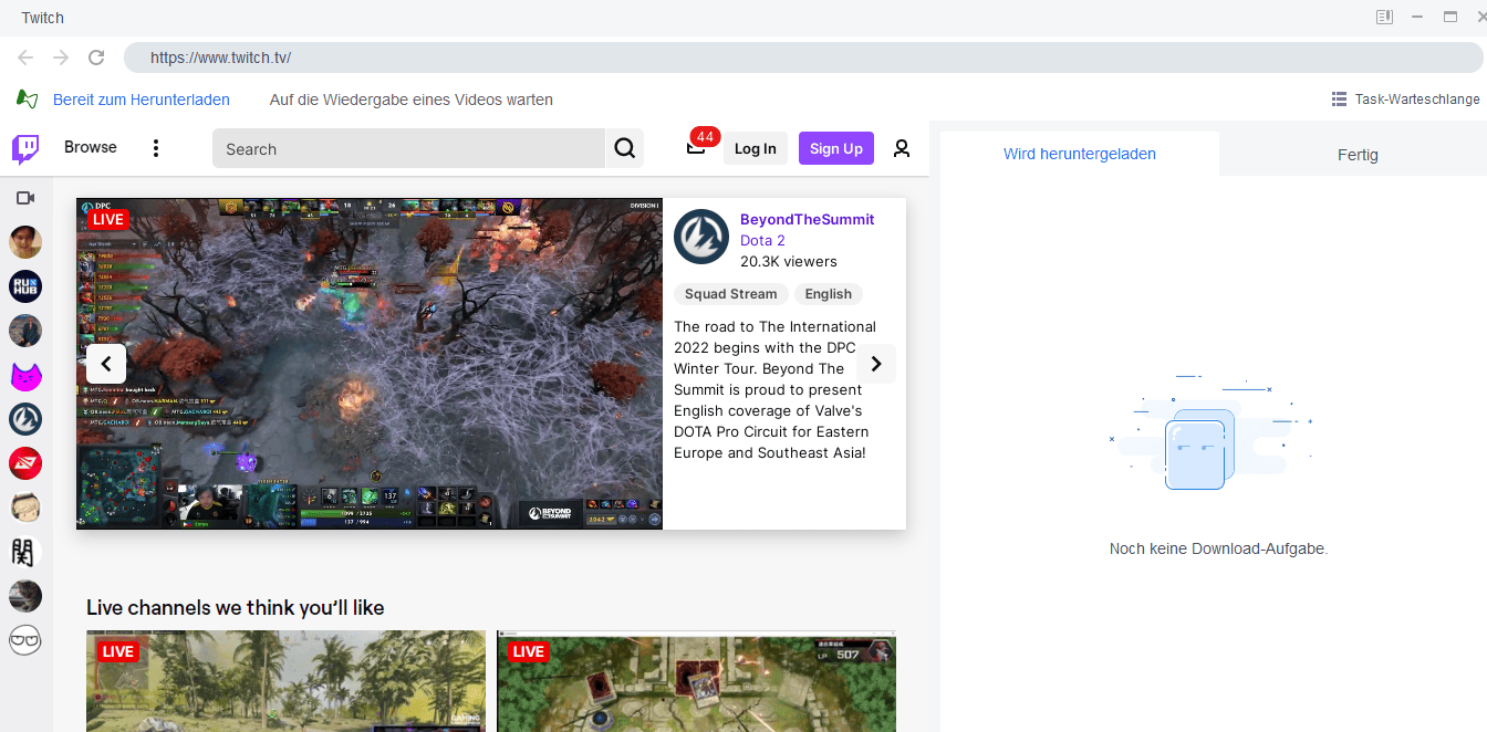 Downloadet alles von Twitch