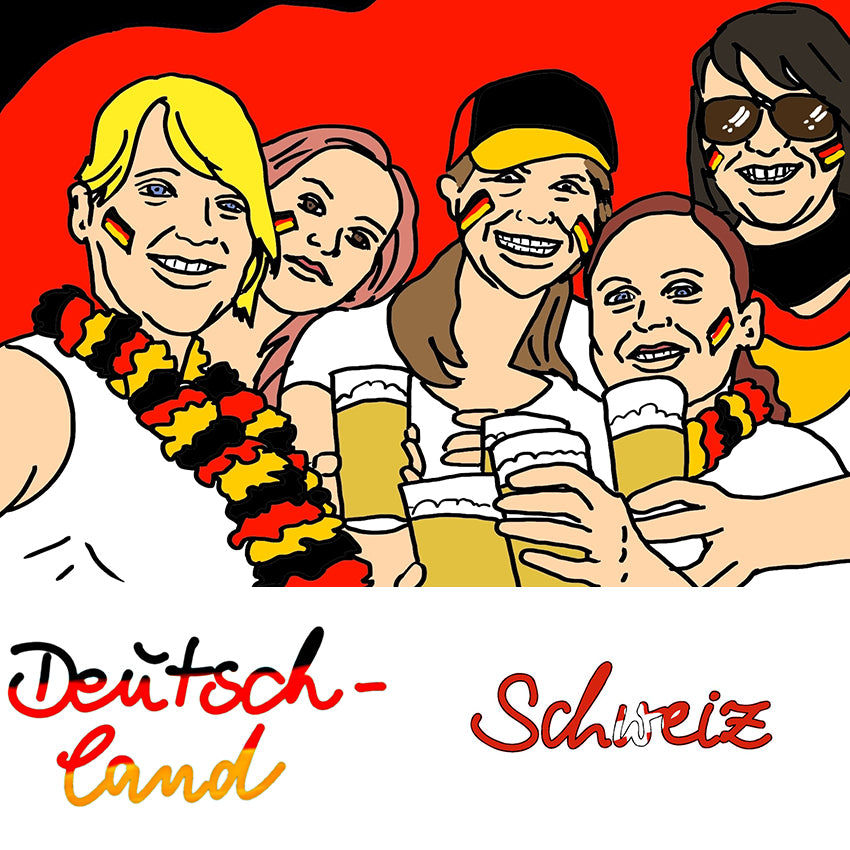 Künstler-Illustrationen - Fußball-Fan