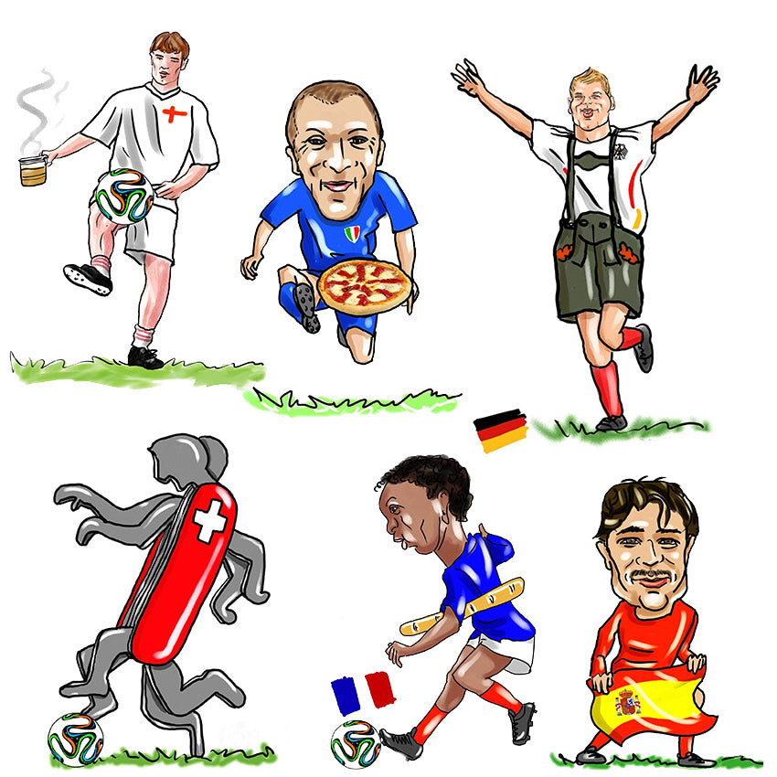 Künstler-Illustrationen - Fußball-Fan