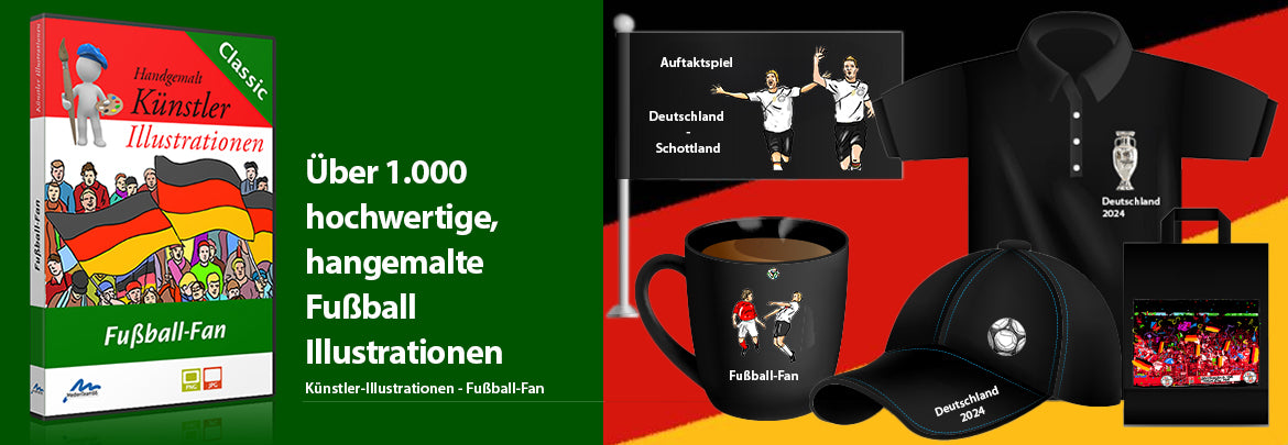 Künstler-Illustrationen - Fußball-Fan