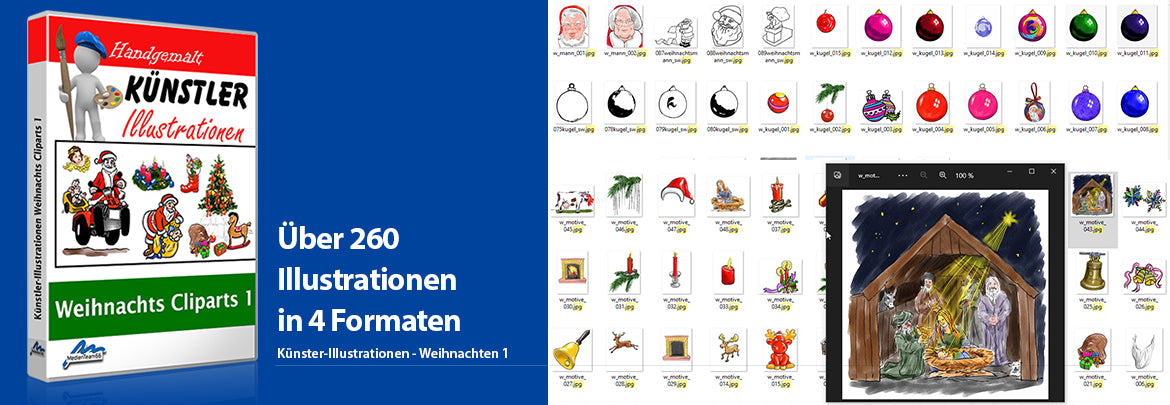 Künstler-Illustrationen Weihnachten 1