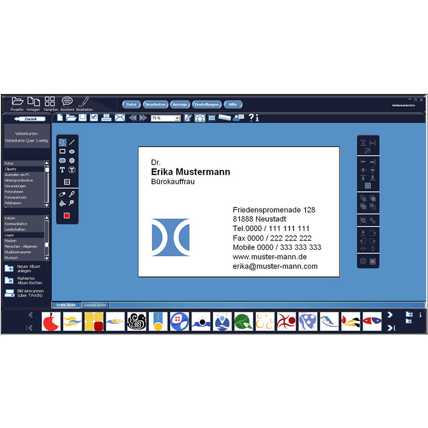 Visitenkarten2go - Per Assistent in 3 Schritten zur Visitenkarte