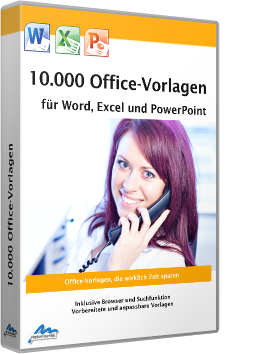 Über 10.000 ausgewählte Office Vorlagen