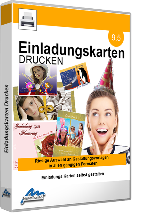 Einladungskarten Drucken 9.5 - individuell gestaltete Einladungen