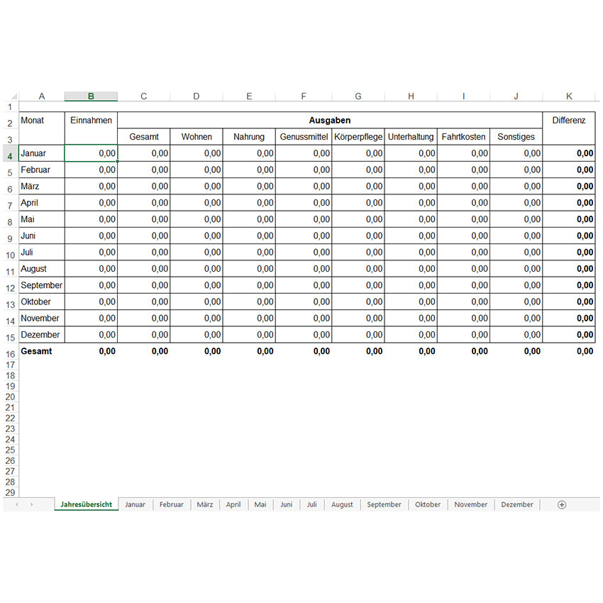 500 perfekt vorbereitete Vorlagen für Excel