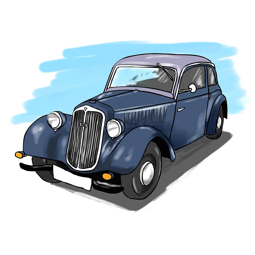 Künstler-Illustrationen - Auto-Klassiker wunderschön gezeichnet