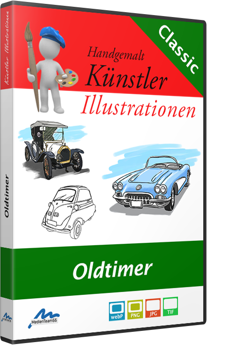 Künstler-Illustrationen - Auto-Klassiker wunderschön gezeichnet