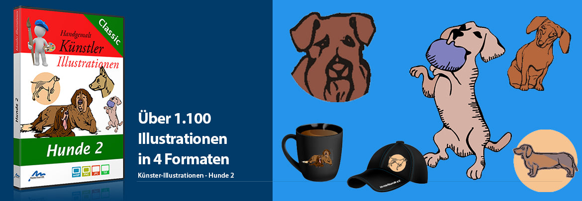 Künstler-Illustrationen Hunde 2