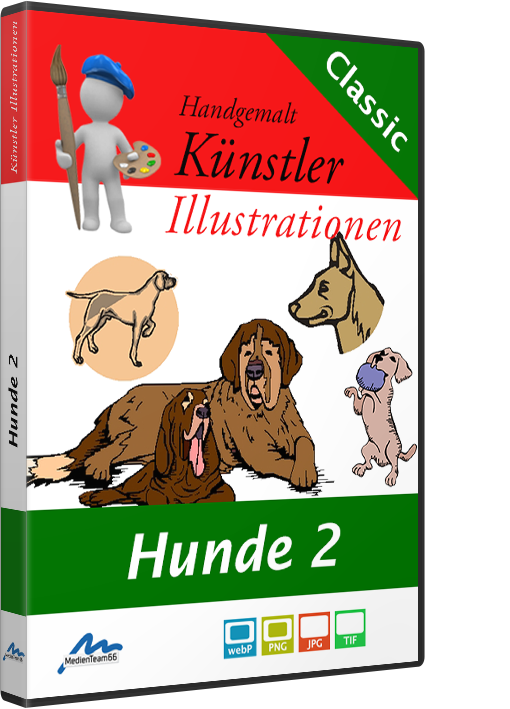 Künstler-Illustrationen Hunde 2