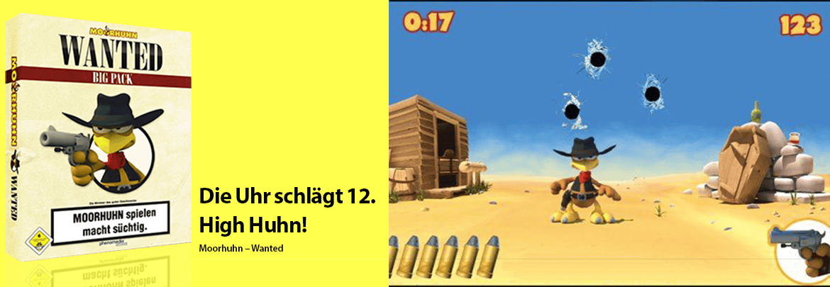 Die Uhr schlägt 12. High Huhn