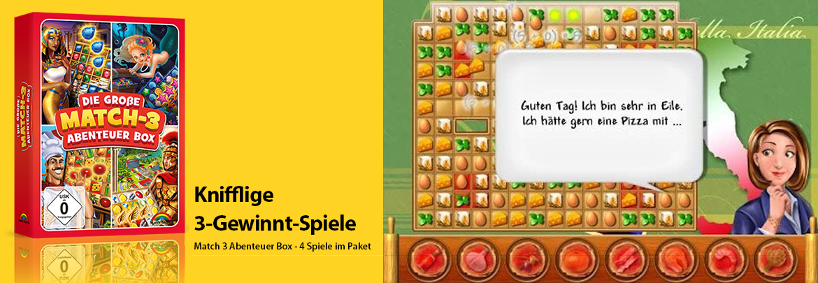 4 Spannende Match-3-Abenteuer Spiele im Paket