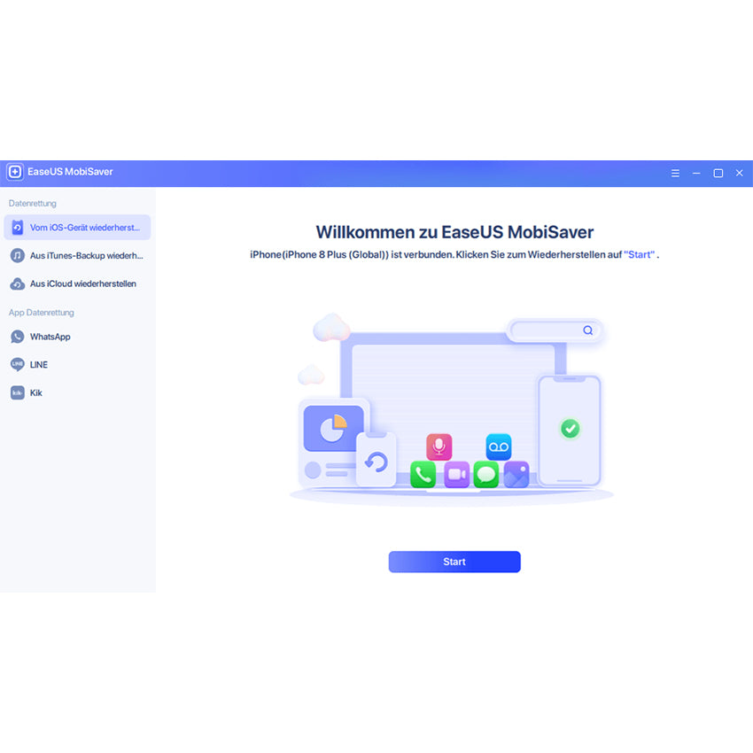 Stellen Sie EaseUS MobiSaver für iOS Ihre gelöschten iPhone-Daten wieder her