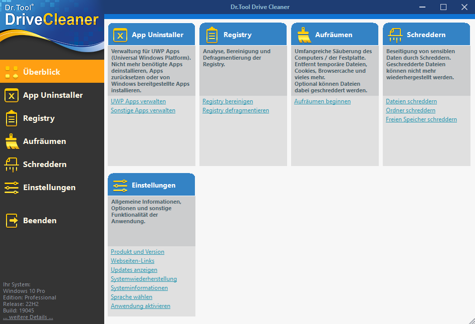 Leistungsfähige Systemoptimierungssoftware für Ihren PC