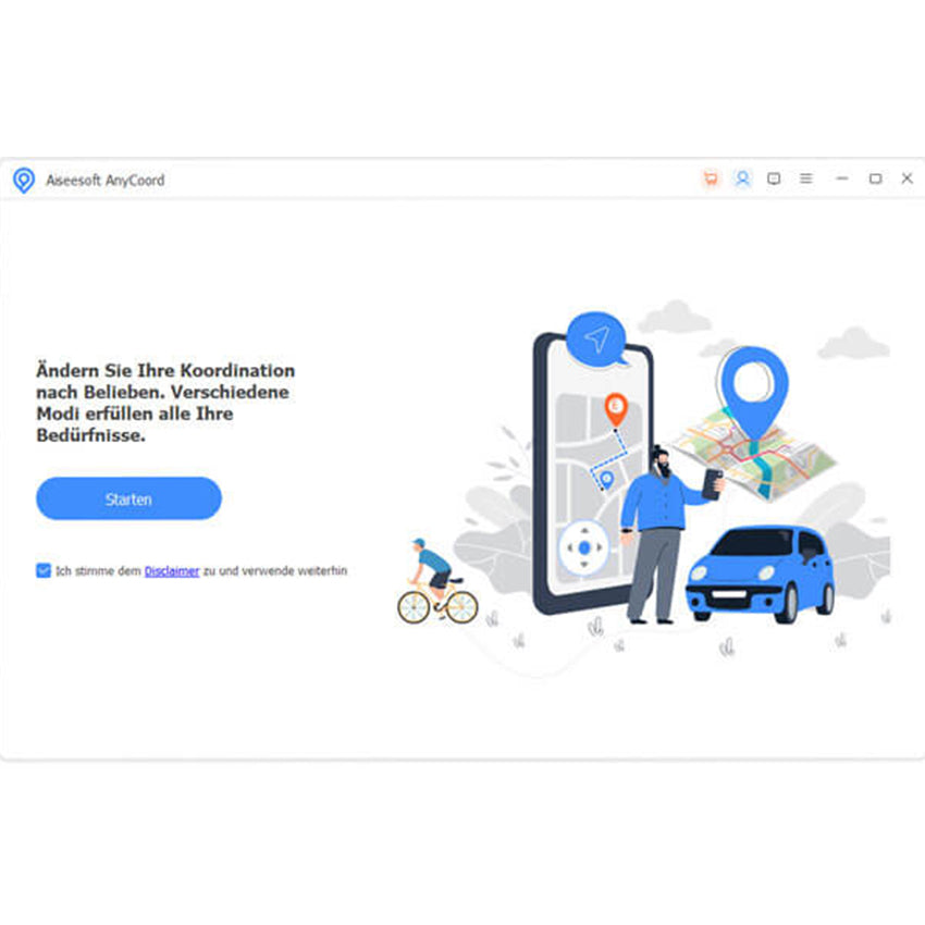 Aiseesoft AnyCoord für Mac - iPhone Standort ändern