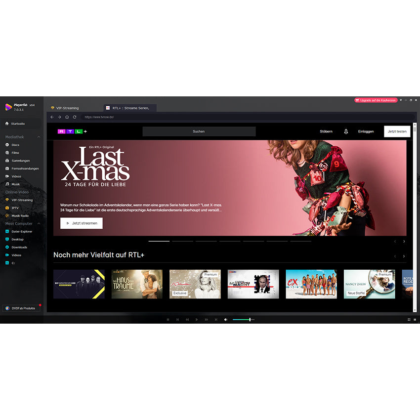 PlayerFab RTL Plus Player - Videos mit allen Möglichkeiten schauen
